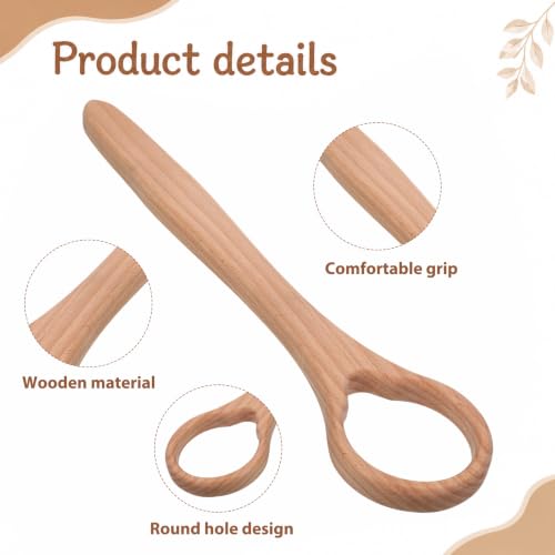 JJUNW Natural Wooden Dough Whisk for Sourdough & Pastry Mixing