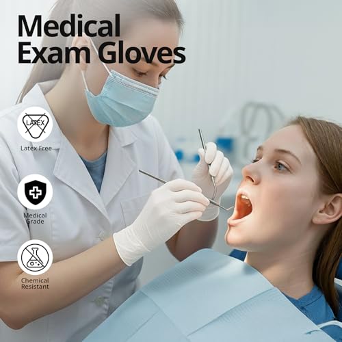 SwiftGrip Nitrile Exam Gloves, Small, 3-Mil Powder-Free, 100 Count