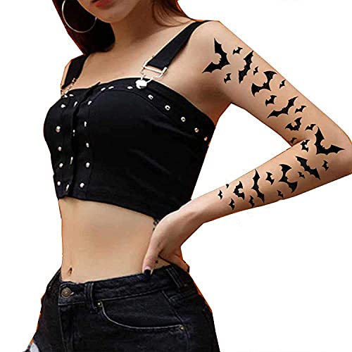 Bat Halloween Temporary Tattoos Waterproof Body Art Stickers for Adults