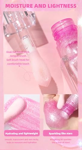 URQT Color Changing Lip Glow Oil & Plumping Glitter Tint