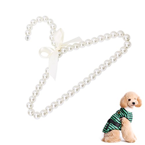 Decorative Pearl Bow Clothes Hanger for Baby, Children and Pet Clothing