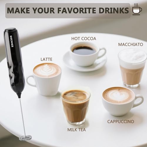 RAYONNER Handheld Milk Frother - Fast Foam Maker for Coffee & More