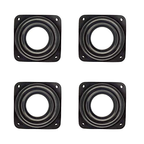 Kasteco 4 Pack 2.8 Inch Lazy Susan Turntable - 100 LB Capacity, Black