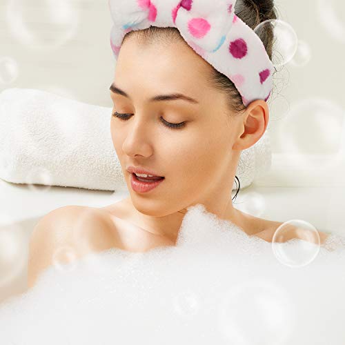 Hicarer 3 Pcs Soft Microfiber Bowtie Spa Headband for Face Wash
