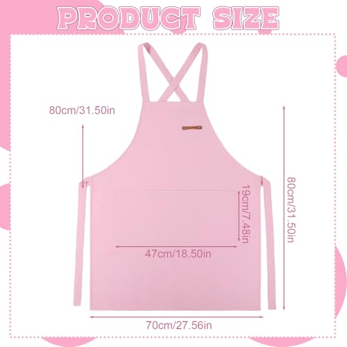 Adjustable Cross Back Apron for Women with Pockets - Kitchen Chef Apron