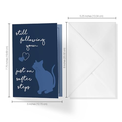 Sympathy Card for Loss of Cat - 5x7 Card with Envelope