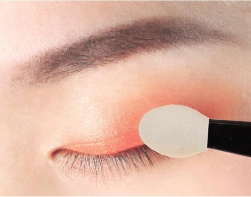 100 Pcs Black & White Eyeshadow Sponge Applicators - Dual Sided Sticks
