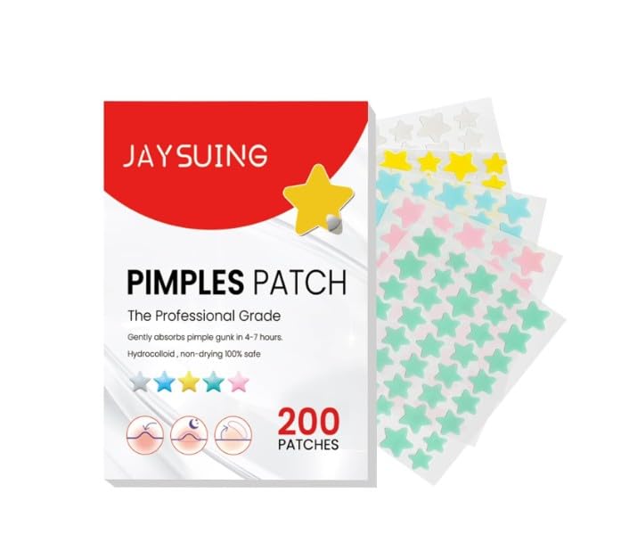 Star Pimple Patches 200 Count Hydrocolloid Acne Spot Cover Stickers