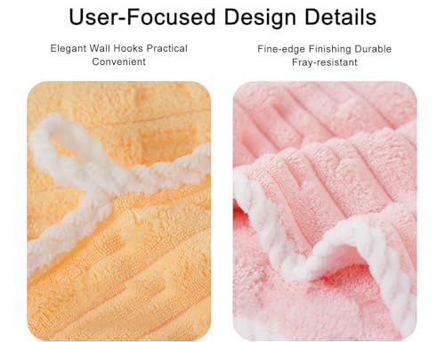 Microfiber Bathroom Towel Set - 3 Pack, Soft & Extra-Absorbent