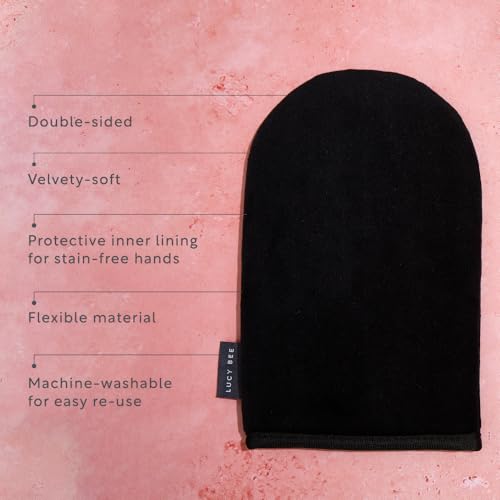 Lucy Bee Self Tanning Mitt - Double-Sided Velvet Applicator for Streak-Free Tan