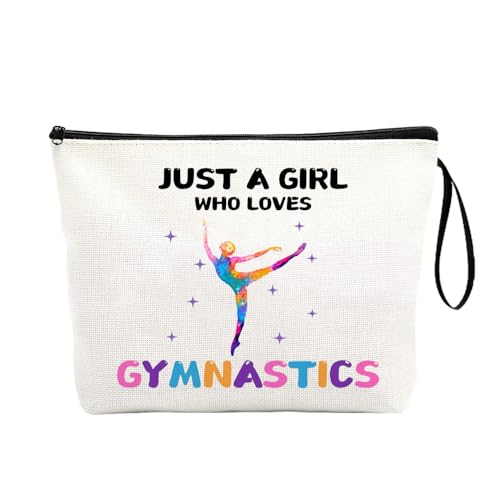 Gymnastics Makeup Bag Toiletry Travel Pouch for Women and Girls