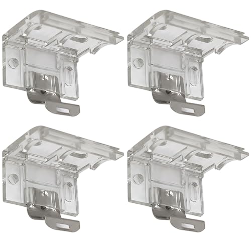 4 PCS Mounting Brackets with Metal Clips for 1" PVC Cordless Blinds