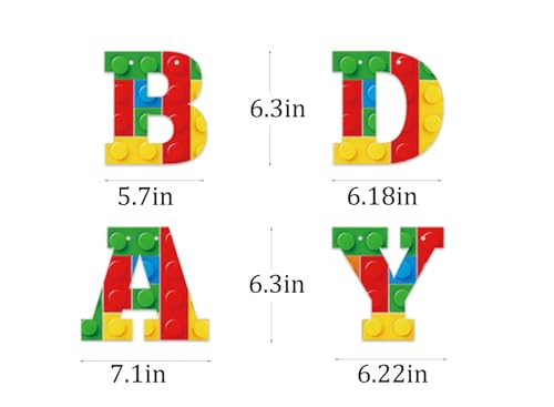 Building Block Birthday Banner - Colorful Party Decorations