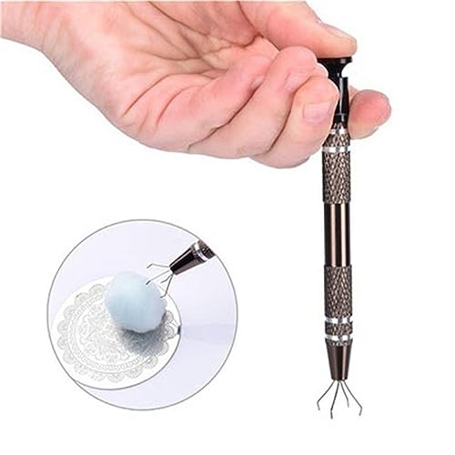 Jowxsx Rose Gold Nail Stamping Plate Holder and Cleaning Tool