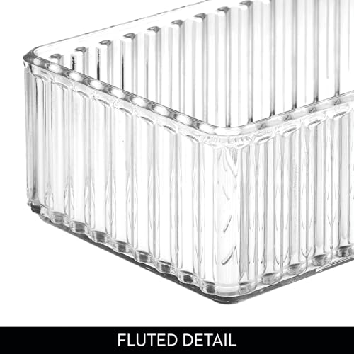 iDesign Fluted Clear Makeup Drawer Organizer 6 x 3 x 2 Pack of 1