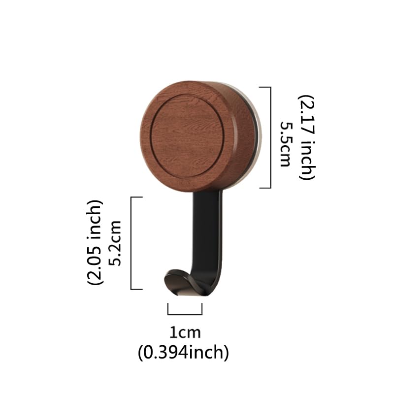 Airooglee Walnut & Stainless Steel Soap Dish, Suction Cup Shower Holder