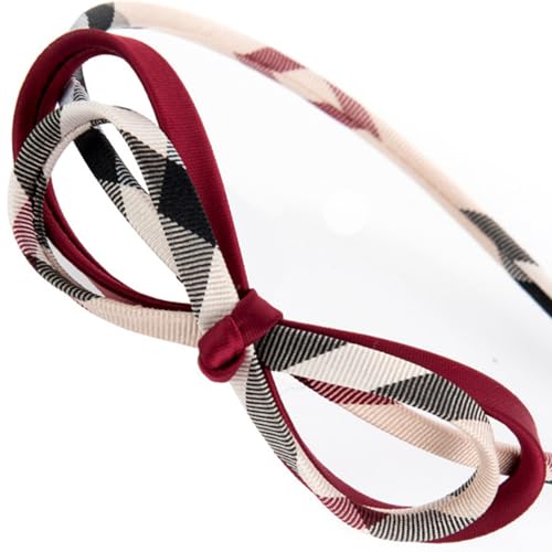 Lattice Skinny Bow Headband Lightweight Slim Bowknot Hair Accessory