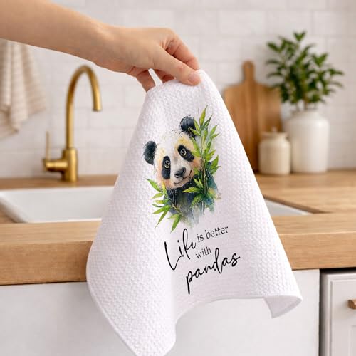 Cute Panda Kitchen Towels - 16x24in Decorative Dish Towels