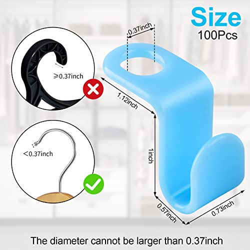 PECULA 100 PCS Hanger Connector Hooks - Space Saving Closet Organizer Clips