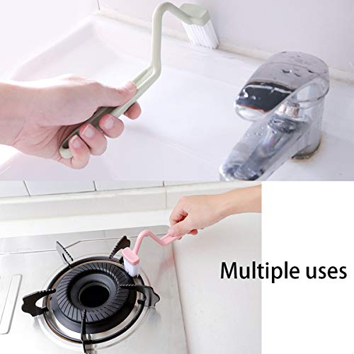 Mziart V Type Toilet Brush - 2 Pack with Hook Handle