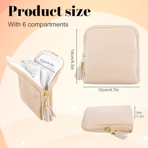 Compact Travel Jewelry Case Organizer for Women - Velvet Pouch