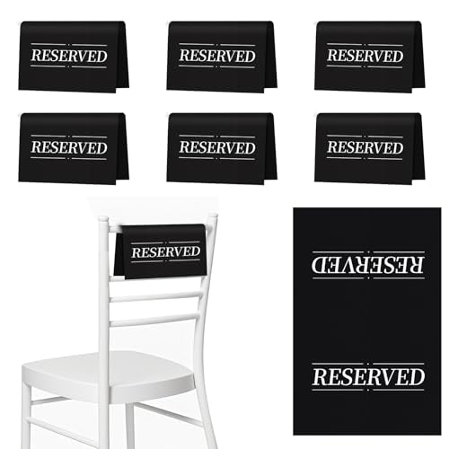 Reserved Seating Signs - 6 Pcs Black and White Wedding & Event Signs
