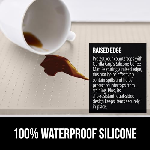 Gorilla Grip Silicone Coffee Mat 15x23 - Waterproof & Heat Resistant
