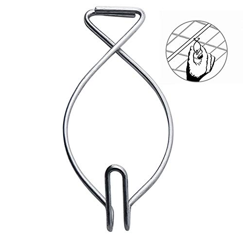50-Piece Ceiling Hook Clips for Drop Ceiling Grids - Spring Steel Hangers