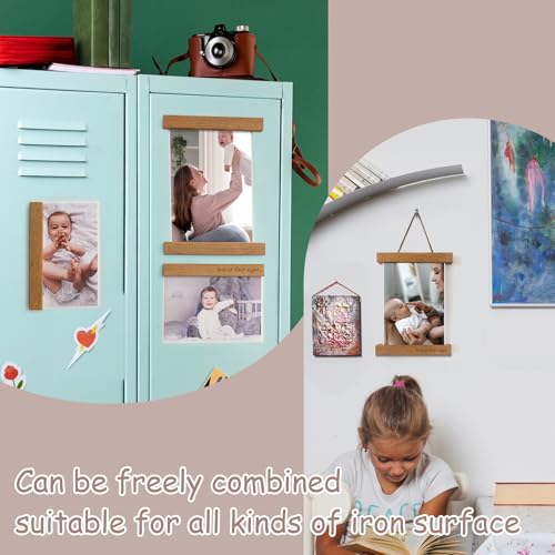 Zyeco Magnetic Ultrasound Photo Frame - Wooden Baby Keepsake Display, Variation 1