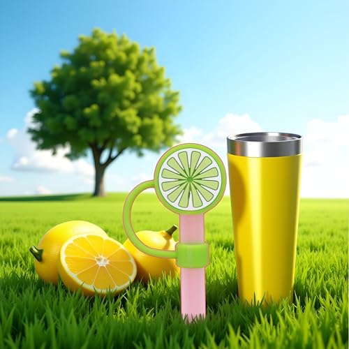 Green Lemon Silicone Straw Cover for Stanley 40 & 30 Oz Tumbler