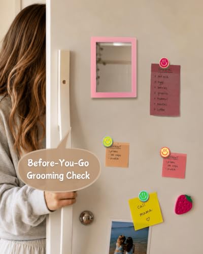 Mymazn Locker Accessories Kit - 2 Magnetic Mirrors & 4 Magnets