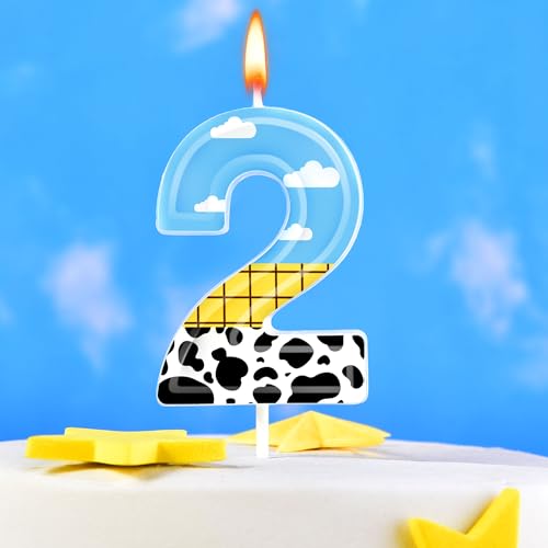 Number 2 Cartoon Story Inspired Birthday Candle - 2.76 Inch Cake Topper