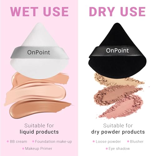 Triangle Powder Puff Soft Velour Makeup Sponge for Setting Powder