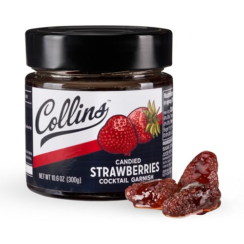 Collins Strawberries in Syrup, Premium Cocktail Garnish, 10.6 oz