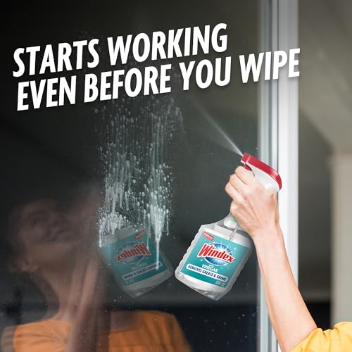Windex Vinegar Glass Cleaner Spray - Streak-Free Shine 23 oz