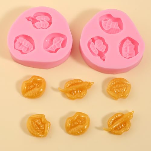 2 Pcs Lip Print Silicone Candy Molds for Chocolate, Fondant, and Resin Crafts