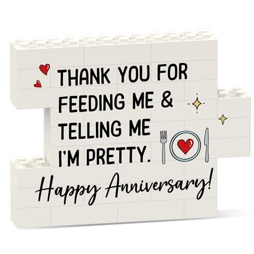 Funny Anniversary Building Block Puzzle Sign - Romantic Gift for Husband
