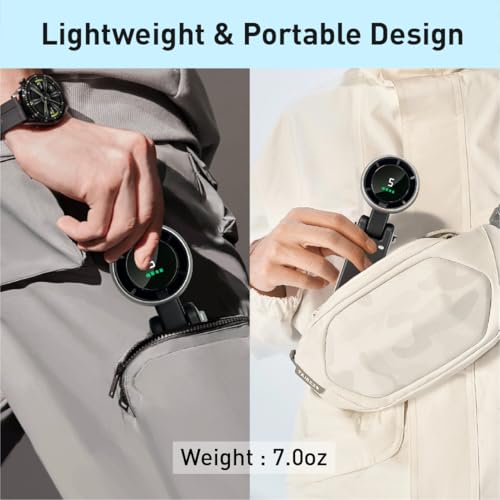 LIBERATECH 3-in-1 Handheld Turbo Fan, 5000mAh Rechargeable Portable Fan