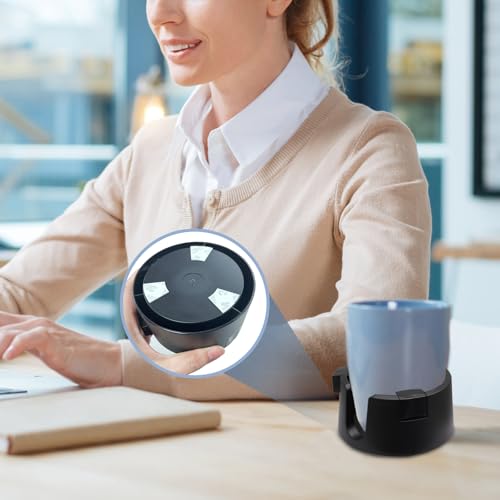 Bonsicoky Adjustable Anti-Spill Cup Holder - Black Adhesive Desk Organizer