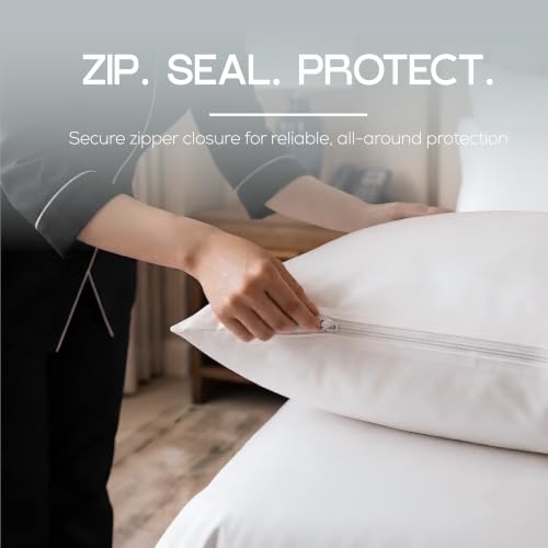 Utopia Bedding Waterproof Pillow Protectors, Queen Size, 40-Pack