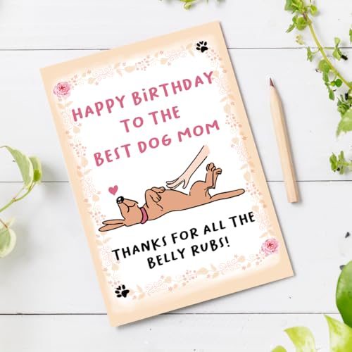 Funny Dog Birthday Card for Dog Moms - Cute Greeting Card