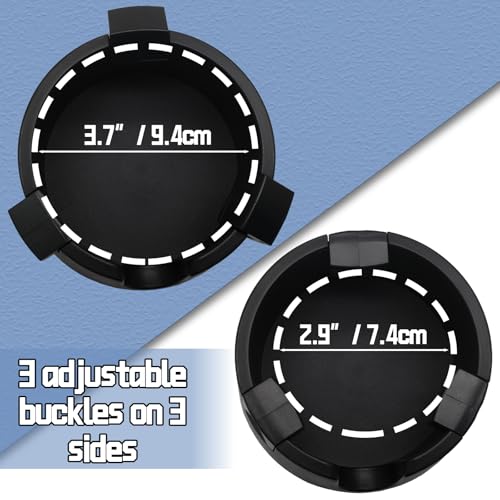 Bonsicoky Adjustable Anti-Spill Cup Holder - Black Adhesive Desk Organizer