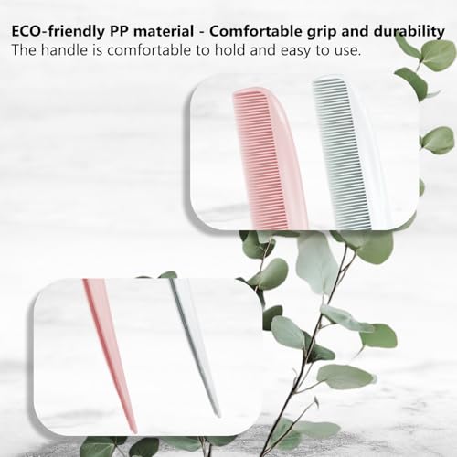 ETCAR 2-Pack Hair Parting & Rat Tail Combs Set with Foldable Design