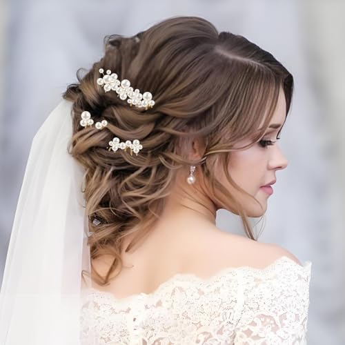 9Pcs Pearl Wedding Hairpins Artificial Pearl Bridal Hair Pins Set