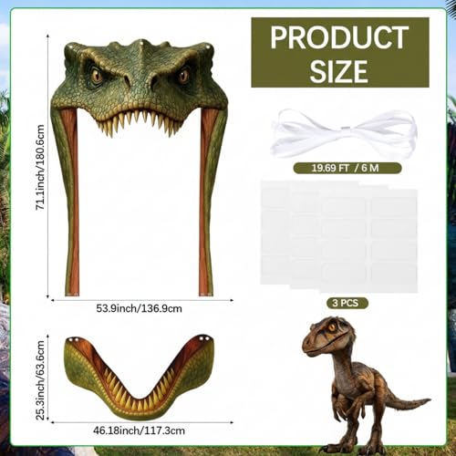 Tiamon Dinosaur Birthday Party Porch Banner & Door Decoration