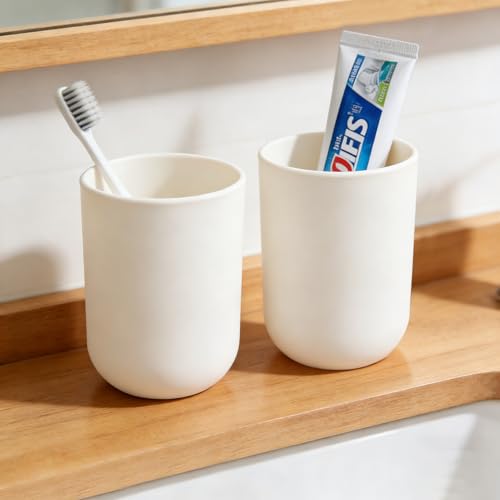 Vornetil 2-Pack Reusable Toothbrush Holders - 13.5oz Plastic Cups