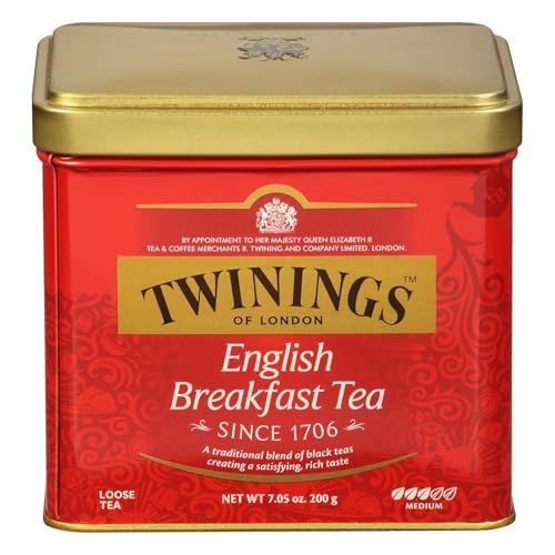 Twinings English Breakfast Loose Tea Tin, 7.05 oz - Caffeinated Black Tea