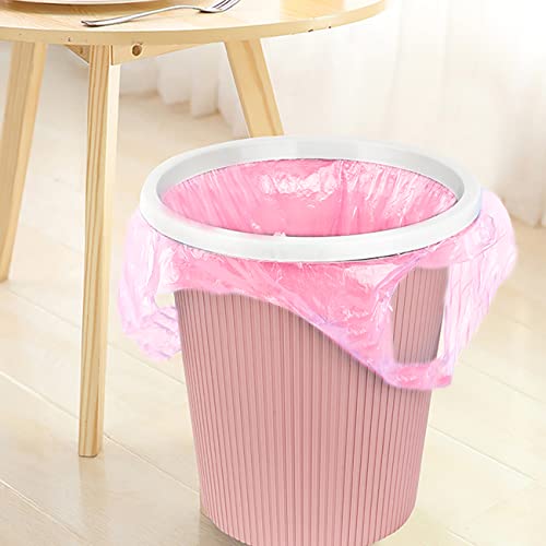 4 Gallon Pink Trash Bags with Handles - 100 Count Waste Bin Liners
