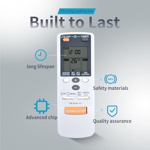 Replacement Remote Control for Fujitsu Air Conditioner AR-JW17 Series