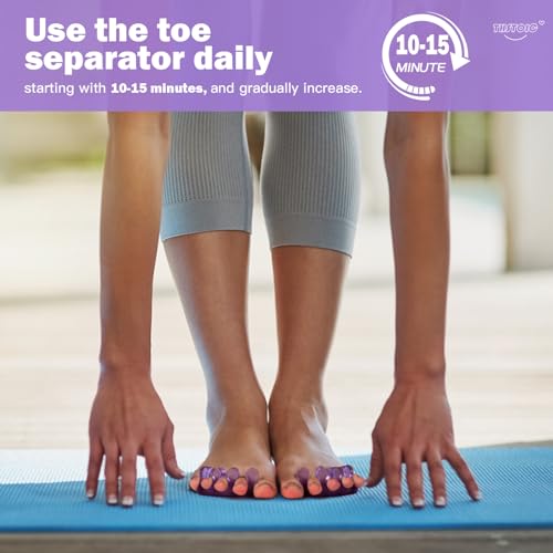 THSTOIC Silicone Toe Separators for Pedicure and Nail Polish - 2 Pairs